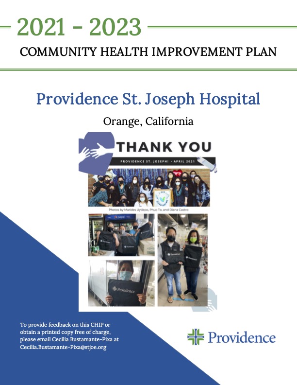 Providence St Joseph Hospital Community Health Improvement Plan 2021-2023