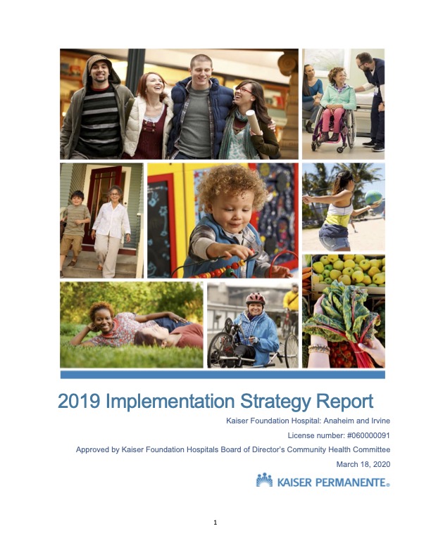 Kaiser Implementation Strategy Report 2019