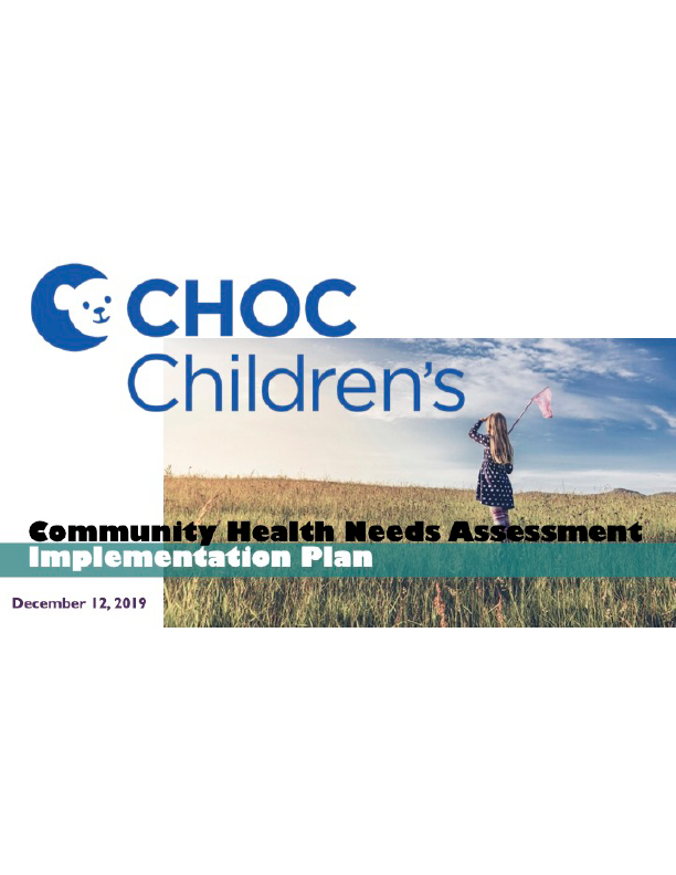 CHOC Community Health Needs Assessment 2019